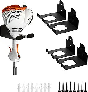JNIHEEP Garage Organizer Trimmer Rack, Garden Power Tool Hanger Weed Whackers Holder Wall Mounted for Grass Trimmer, Hedge Trimmer, Garage Trimmer, Garden Tools,4 Pack