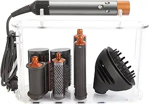 Desktop Storage Holder Compatible with Dyson Airwrap/Airwrap Origin/Airwrap i.d, 7-Hole Acrylic Organizer Compatible with Dyson Airwrap Multi-Styler for Home Bathroom and Hairsalon