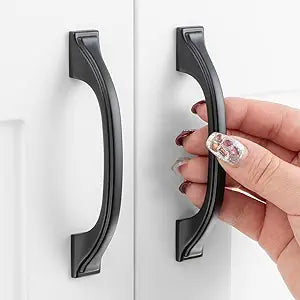 3 Inch Matte Black Cabinet Pulls Arch Drawer Handles 10 Pack P2409
