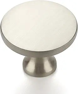 Ravinte 25 Pack 1-1/4 Inch Brushed Nickel Round Kitchen Cabinet Knobs,Zinc Solid Drawer Pulls, Cabinet Handles for Cupboard, Dresser, Closet and Bathroom, Modern Cabinet Hardware for Cabinets