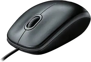 Logitech B100 Ambidextrous Wired Mouse - Black
