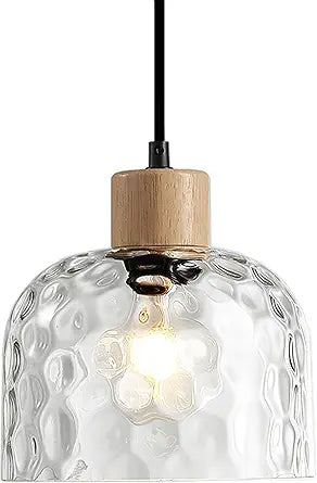 Modern Glass Pendant Light, 7.87 Farmhouse Small Dome Hanging Lamp Shade, Mid Century Mini Ceiling Chandelier Lighting Fixture for Kitchen Island Laundry Room Bathroom Hallway Foyer