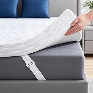Homkdom 3 Inch Gel Memory Foam Mattress Topper Queen Oeko-TEX Certified, Cooling Mattress Pad for Back Pain Relief, Non-Slip with Removable & Washable Cover