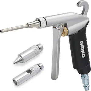 NEIKO 31121A High Flow Air Blow Gun | 3 Pc Pneumatic Air Nozzle | Dust Gun | Air Gun Compressor Accessories |