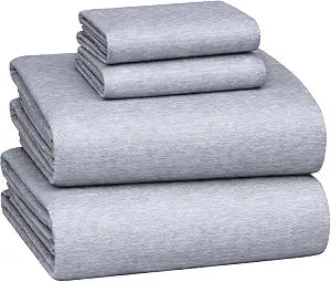 Briarwood Home�� Heather Flannel Sheet Set, 100% Natural Cotton, Soft, Warm & Deep Pocket, Advanced Nano-Tech Making it Resistance to Pilling; Brushed 6 Times for Softness (Cloud Grey, Twin)