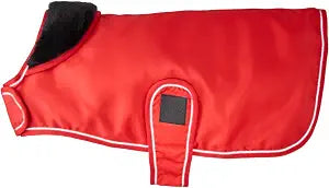 Pet Passion Breeze II - The Windbreaker, Water Resistant Pet Raincoat, Vegan Fur and Lined Pet Jacket for Small, Medium, Large Dogs, Red, XX-Large (70-110 lbs)