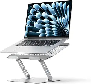 PHIXERO Height Adjustable Laptop Stand, Aluminum Laptop Riser Silver WS1