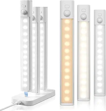 Under Cabinet Lighting with Charging Station,Battery Operated 6Pack