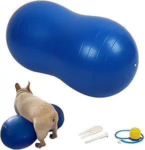 Dog Peanut Ball for Canine Fitness Rehabilitation for Small Medium Large Breed - Anti-Burst Pet Exercise Equipment for Core Strengthening Balance Training Hind Leg Stability (Medium - for Legs 5-11")