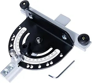 POWERTEC Adjustable Angle Track Saw Miter Guide for Ridgid Guide Rail 13 Positive Stops, Precision Miter Cuts for Woodworking, Cabinet Making, Trim Work, Home DIY Projects (72182)