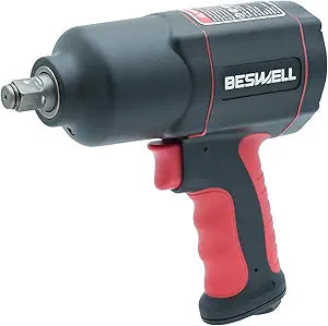 BESWELL 1/2" High Torque Air Impact Wrench with Up to Real 1180 Foot-Pounds Max Loosen Torque Output-BW-112BN