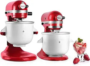 Ice Cream Maker Attachment for Kitchenaid Stand Mixer,2-Quart Frozen Yogurt - Ice Cream & Sorbet Gelato Maker,Fits 4.5 qt and Larger Mixers(Not Fit Artisan Mini 3.5Qt Mixer)