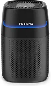 Air Purifier for Bedroom Up to 1250 ft┬▓, H14 True HEPA Air Purifier for Home Pets, Small Air Purifier with Sleep Mode, 4 Fan Speeds, 5 Night Light Modes, Fragrance Function