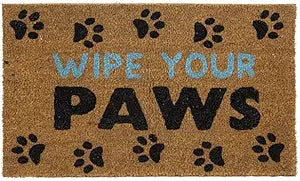 Ganz Wipe Your Paws Doormat, Coir, PVC, 30 Inches Width, 18 Inches Leght, Brown