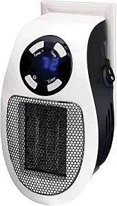 Optimus H-7801 Wall Outlet Plug-in Heater with Thermostat and Timer