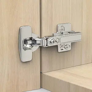 Chibery 10 Pack Frameless Full Overlay Soft Close Concealed European Hinges, Self Closing Satin Nickel, 105 Open Angle 4D Adjustment, Speed Control, Clip On, Stainless Steel for Cabinet Door