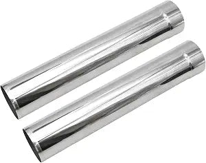 Hoypeyfiy 2.36'' Stove Pipe, 2PCS Lengthen Straight Chimney, Stainless Steel Flue for Stove Exhaust