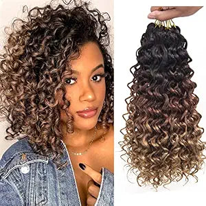 Curly Crochet Hair GoGo Curl Crochet Hair for Women 12 Inch 6Packs 1B/30/27