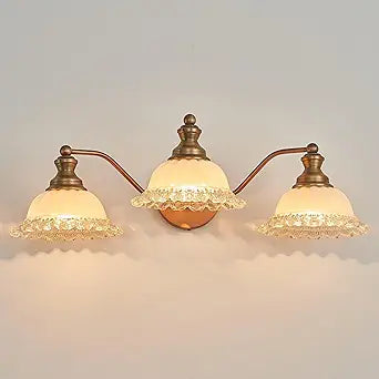 XIEDUN Brass 3 Light Vanity Light Vintage Bathroom Vanity Light Fixture