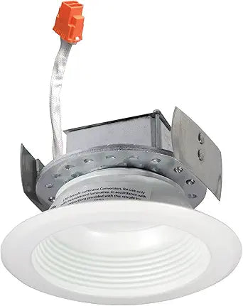 Nora Lighting NLCBC-452D30MPW Cobalt 4" LED 3000K Baffle Recessed Trim, Matte Powder White