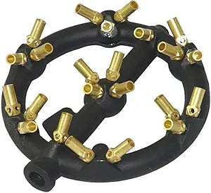 COOKAMP Powerful Propane Burner for Outdoor Cooking - 23 Brass Tip Jet Burner Ideal for Camping, Turkey Frying, and More with Stove Buddy Compatibility GB-23 LP(Propane Gas 23 Tips)