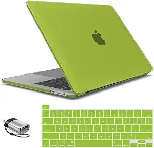 IBENZER Compatible with 2025 2024 M2 MacBook Pro 13 Inch Case 2025-2016 M1 A2338 A2289 A2251 A2159 A1989 A1706 A1708, Hard Shell Case&Keyboard Cover&Type C for Mac Pro 13,Avocado Green,T13AVGN+1TC