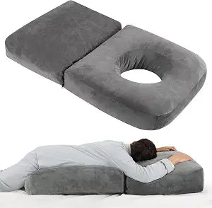 Pregnancy Pillows for Sleeping, 45.3 Inch Pregnancy Massage Pillow Full Body Pillow with Removable Cover - Support for Back, Legs, Belly, HIPS for Pregnant Women (Dark Grey)