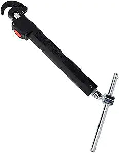 RIDGID 46753 Model 2017 Telescoping Basin Wrench with LED Light, 10-inch to 17-inch Adjustable Basin Wrench, Black