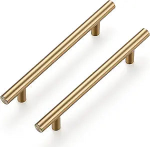 Ravinte 15 Pack 7.38" Cabinet Pulls Champagne Bronze Stainless Steel Kitchen Cupboard Handles Cabinet Handles 7.38" Length, 5" Hole Center