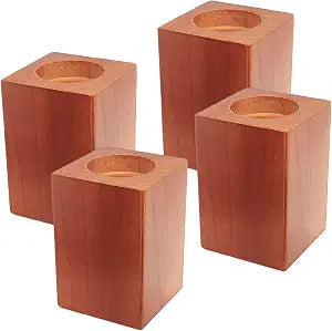Wood Bed Risers, Furniture Risers-Heights 4.5 Inch Heavy Duty Risers Brown