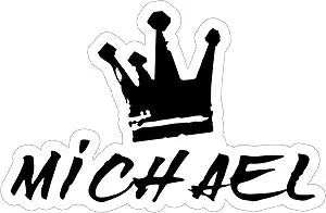 Michael Name Waterproof Vinyl Sticker 4 Inch Decal