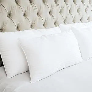Houseify Tuck Me in Pillow Co. Down Alternative Pillows - King Sized Hypoallergenic Pillows, Set of 2 - Premium, Breathable Pillow for Side Sleepers and Back Sleepers