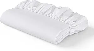 RUVANTI 100% Cotton Fitted Queen Sheets, Percale Weave ��� Bright White