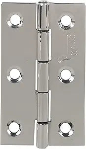 Ssiskcon 2 inch 25 piece Mini Hinges Cupboard Stainless Steel Folding Cabinet Door Hinges 2" x 1/2 x 1/2, 50x13x13 (150 SS Screws) Mirror Polished, Sturdy, Silver, Durable, Fixed pin - Pack of 1