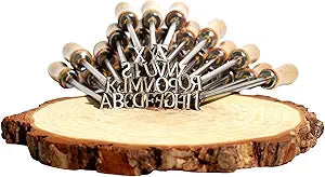 1/2" Alphabet Branding Iron Set, Small Branding Irons for Hats, Contains Letters A-Z, Rapid Heating, Suitable for Wooden Products, Furniture, Leather and Diy Enthusiasts