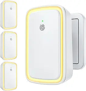 Plug In Air Ionizer 4Pack Negative Ion Air Purifiers Quiet Air Freshener for Home Bedroom Office Basement - Portable Mini Air Cleaner Odor, Smoke, Dust, Pet Smell