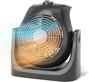 2 in 1 Heater and Fan Combo, Portable Heating and Cooling Fan, Personal Air Calculator Fan with 45┬░ Adjustable, 2 Wind Speeds & Overheat Protection, 1500 & 750W Space Heater for Indoor Use Home Office