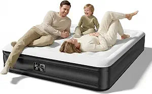 Queen Size self Inflating Blow up air Mattress with Built in Pump Inflatable Camping air Mattress for Tents inflated Mattress Raised airbed