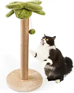 LIFLIX Cat Scratching Post Palm Tree Shape, Sturdy 34 inches Tall Sisal Scratching Post, Cute Cat Scratching Post for Indoor Cats (Upgraded)