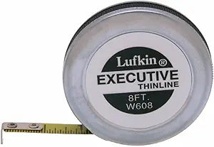 Crescent Lufkin 1/4" x 8' Executive Thinline Yellow Clad Pocket Tape Measure - W608