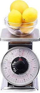Tada 11lb Stainless Steel Analog Kitchen Mechanical Dial Scale Manual Food Scale with Platform for Restaurants and Cooking