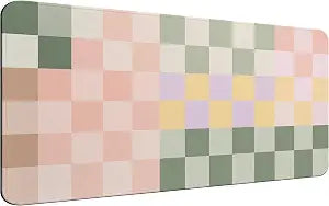 Grid Gaming Mouse Pad 35.4 x 15.7 Inch with Stitched Edges