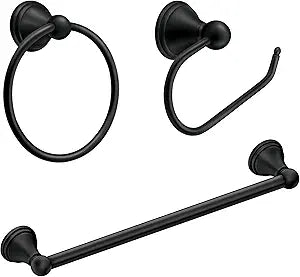 Moen DN8433BLPreston Paper Holder Towel Bar Towel Ring