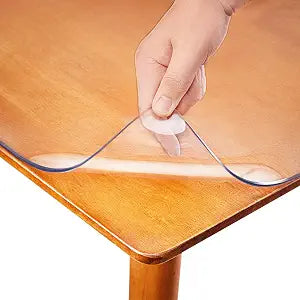 16x84 in Office Desk Blotter Pad Clear Plastic PVC Table Sheet Protector Cover Transparent Table Mat for Rectangular Dining Kitchen Coffee Dressing End Table Candle Furniture Surface