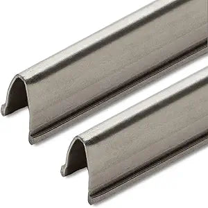 Stainless Steel Sliding Door Track Cover for Repairing Worn or Damaged Glass Doors and Horizontal Windows - Patio Glass Door Track Replacement (6 Feet, 2 Pack)