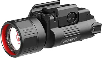Coast PTX65R Two Beam 1000 Lumen USB-C Rechargeable LED Tactical Weapon Light with Tool-Free Universal/Picatinny Mounting System, and Spot & Flood Beams - IP54 Rating