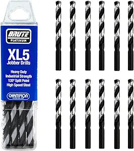 Champion Cutting Tool Brute Platinum XL5-1/8 Heavy Duty Jobber Drill Bits (12 per pack): Made In USA