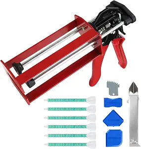 200ml Dual Cartridge Epoxy Gun 1:1 & 2:1 Cartridge Bonding Red