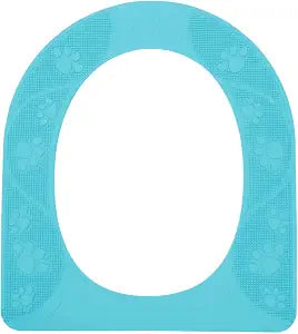 Silicone Toilet Seat Cushion, 39.5x34cm Nonslip Toilet Cover Pad (Sky Blue)