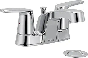 Moen Chateau Two Handle Centerset Bathroom Sink Faucet in Chrome